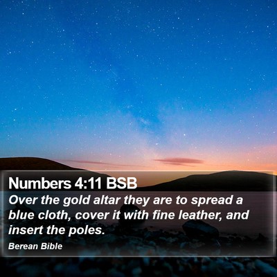 Numbers 4:11 BSB Bible Verse Image