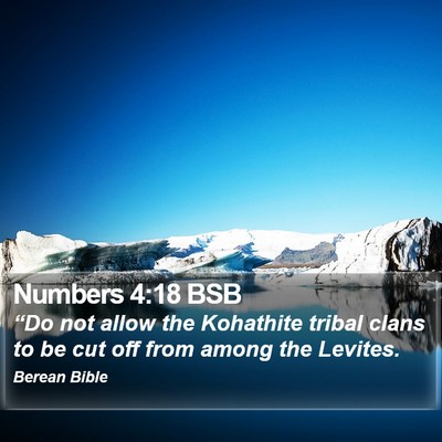 Numbers 4:18 BSB Bible Verse Image