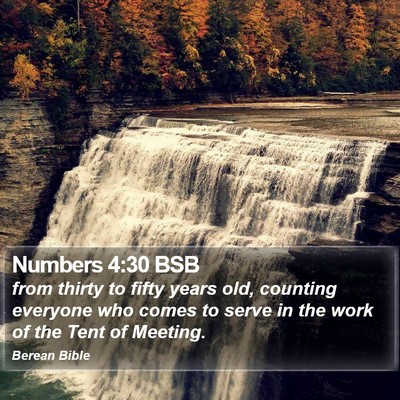 Numbers 4:30 BSB Bible Verse Image