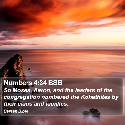 Numbers 4:34 BSB Bible Verse Image