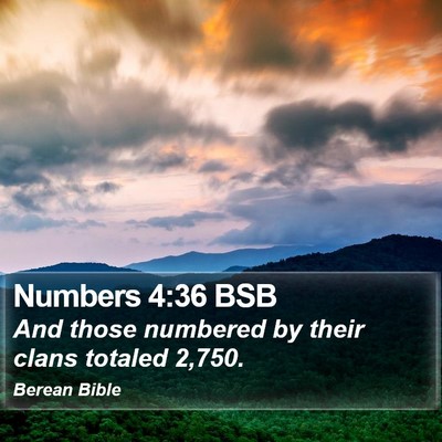 Numbers 4:36 BSB Bible Verse Image