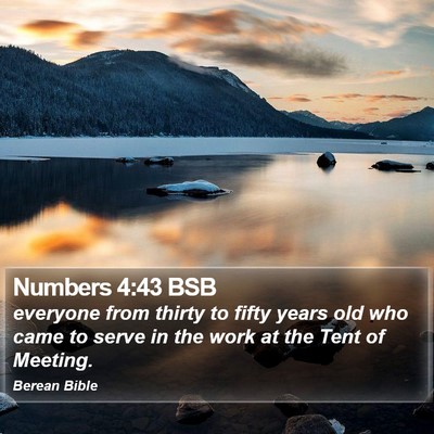 Numbers 4:43 BSB Bible Verse Image