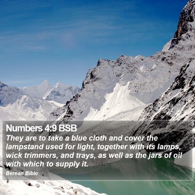 Numbers 4:9 BSB Bible Verse Image