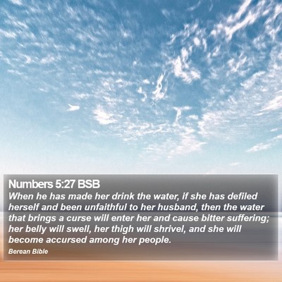 Numbers 5:27 BSB Bible Verse Image