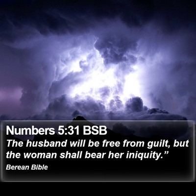 Numbers 5:31 BSB Bible Verse Image