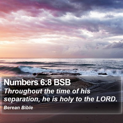 Numbers 6:8 BSB Bible Verse Image