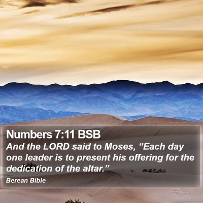 Numbers 7:11 BSB Bible Verse Image