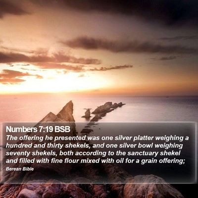 Numbers 7:19 BSB Bible Verse Image