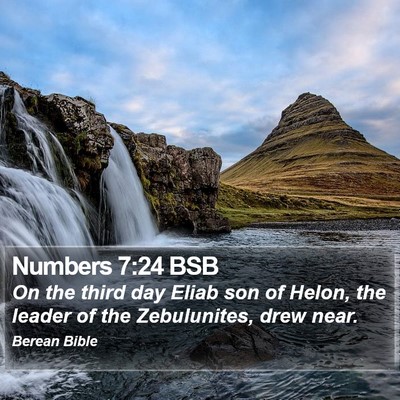 Numbers 7:24 BSB Bible Verse Image