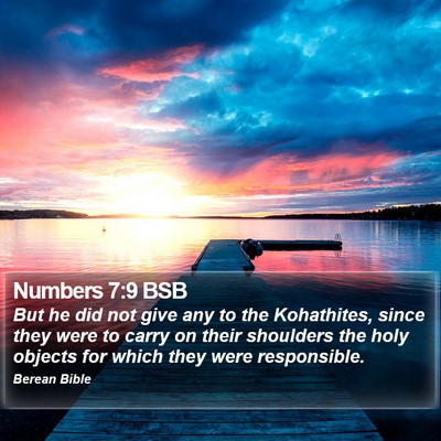 Numbers 7:9 BSB Bible Verse Image
