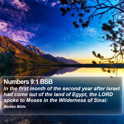 Numbers 9:1 BSB Bible Verse Image