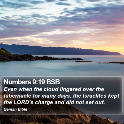Numbers 9:19 BSB Bible Verse Image