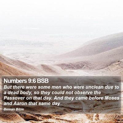 Numbers 9:6 BSB Bible Verse Image