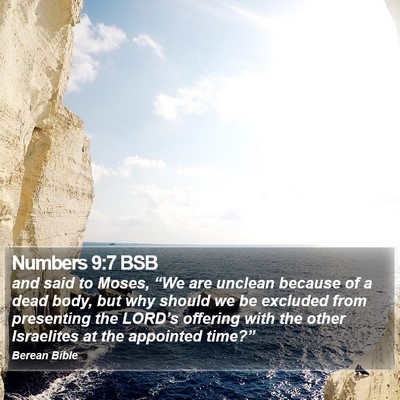 Numbers 9:7 BSB Bible Verse Image