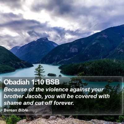 Obadiah 1:10 BSB Bible Verse Image