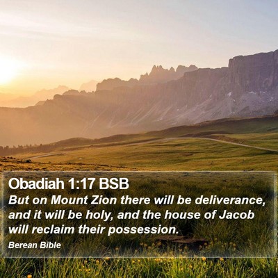 Obadiah 1:17 BSB Bible Verse Image