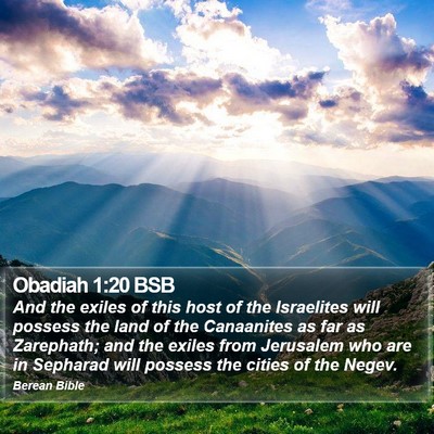 Obadiah 1:20 BSB Bible Verse Image