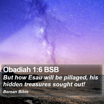 Obadiah 1:6 BSB Bible Verse Image
