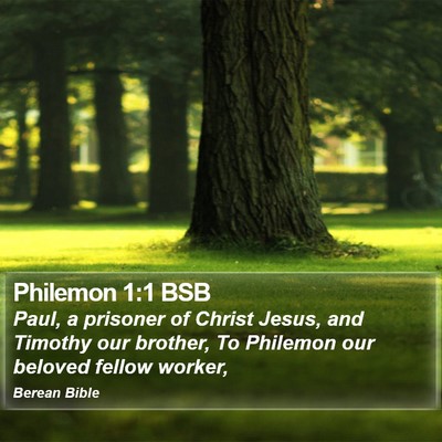 Philemon 1:1 BSB Bible Verse Image