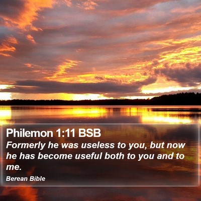 Philemon 1:11 BSB Bible Verse Image