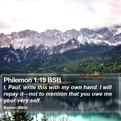 Philemon 1:19 BSB Bible Verse Image
