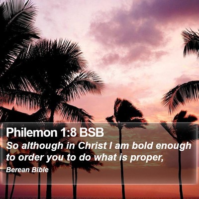 Philemon 1:8 BSB Bible Verse Image