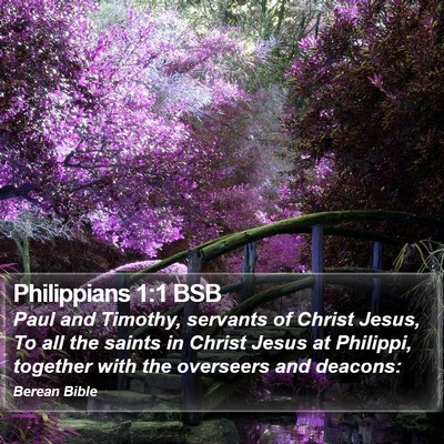 Philippians 1:1 BSB Bible Verse Image