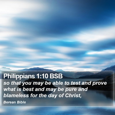 Philippians 1:10 BSB Bible Verse Image