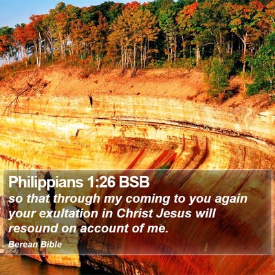 Philippians 1:26 BSB Bible Verse Image