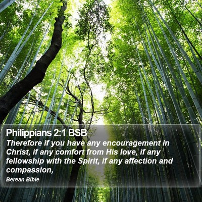 Philippians 2:1 BSB Bible Verse Image