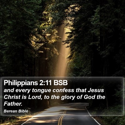 Philippians 2:11 BSB Bible Verse Image