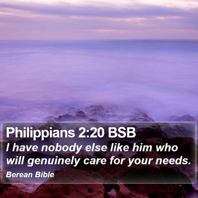 Philippians 2:20 BSB Bible Verse Image