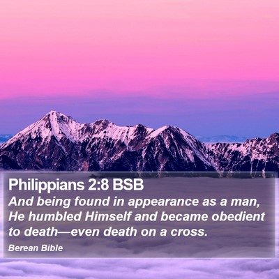 Philippians 2:8 BSB Bible Verse Image