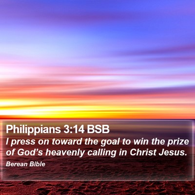 Philippians 3:14 BSB Bible Verse Image