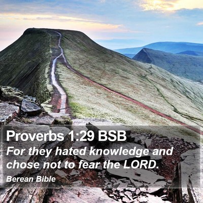 Proverbs 1:29 BSB Bible Verse Image