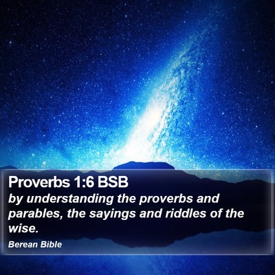 Proverbs 1:6 BSB Bible Verse Image