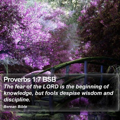 Proverbs 1:7 BSB Bible Verse Image