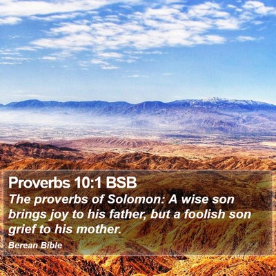 Proverbs 10:1 BSB Bible Verse Image
