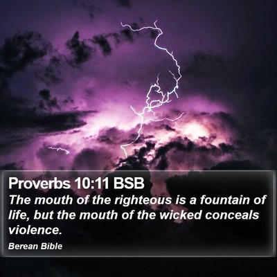 Proverbs 10:11 BSB Bible Verse Image