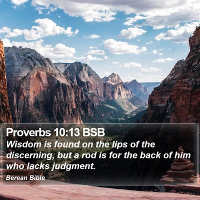 Proverbs 10:13 BSB Bible Verse Image
