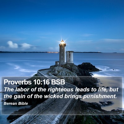 Proverbs 10:16 BSB Bible Verse Image