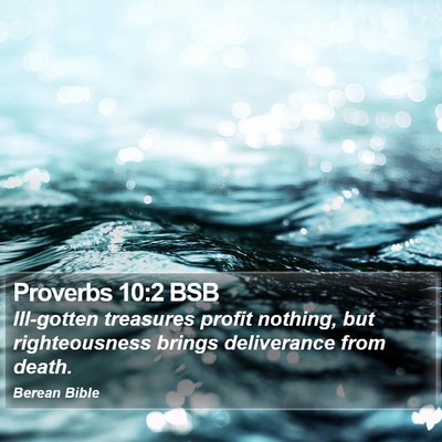 Proverbs 10:2 BSB Bible Verse Image