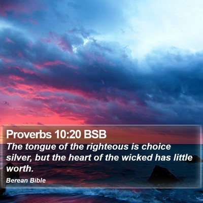Proverbs 10:20 BSB Bible Verse Image