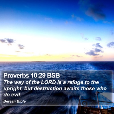 Proverbs 10:29 BSB Bible Verse Image