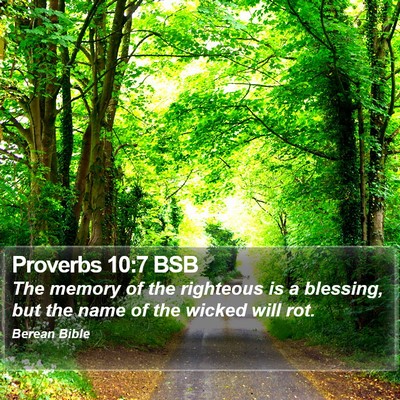 Proverbs 10:7 BSB Bible Verse Image