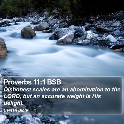 Proverbs 11:1 BSB Bible Verse Image