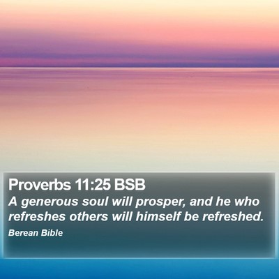 Proverbs 11:25 BSB Bible Verse Image