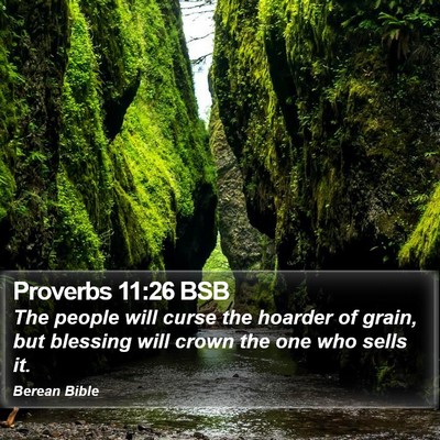 Proverbs 11:26 BSB Bible Verse Image
