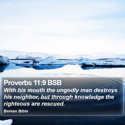 Proverbs 11:9 BSB Bible Verse Image