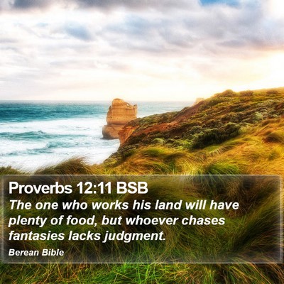 Proverbs 12:11 BSB Bible Verse Image